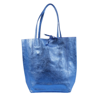 MAISON FANLI LARGE TOTE METALLIC ELECTRIC BLUE [CLR:METALLIC ELECTRIC BLUE]