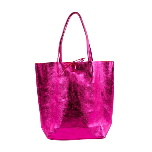 MAISON FANLI LARGE TOTE METALLIC FUCHSIA 