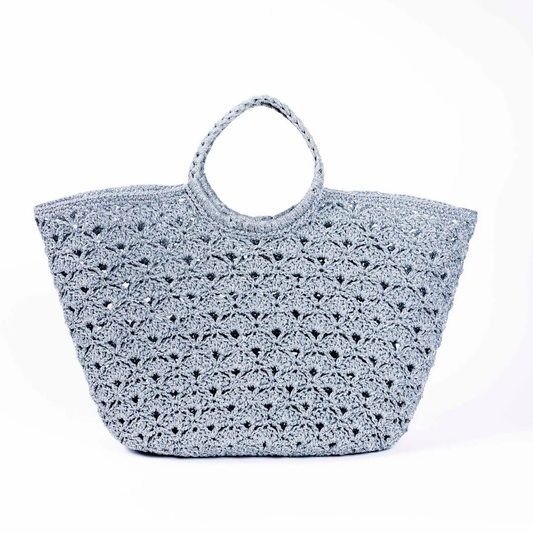 CROCHET BASKET SOPHIA SILVER