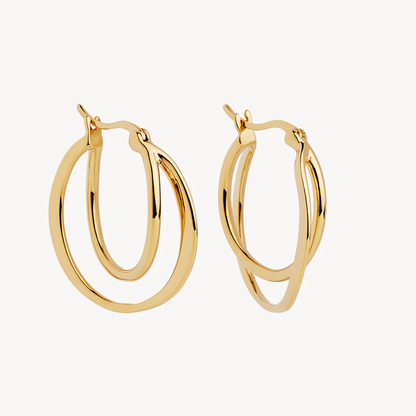 NAJO ECLIPSE HOOP EARRING GOLD 
