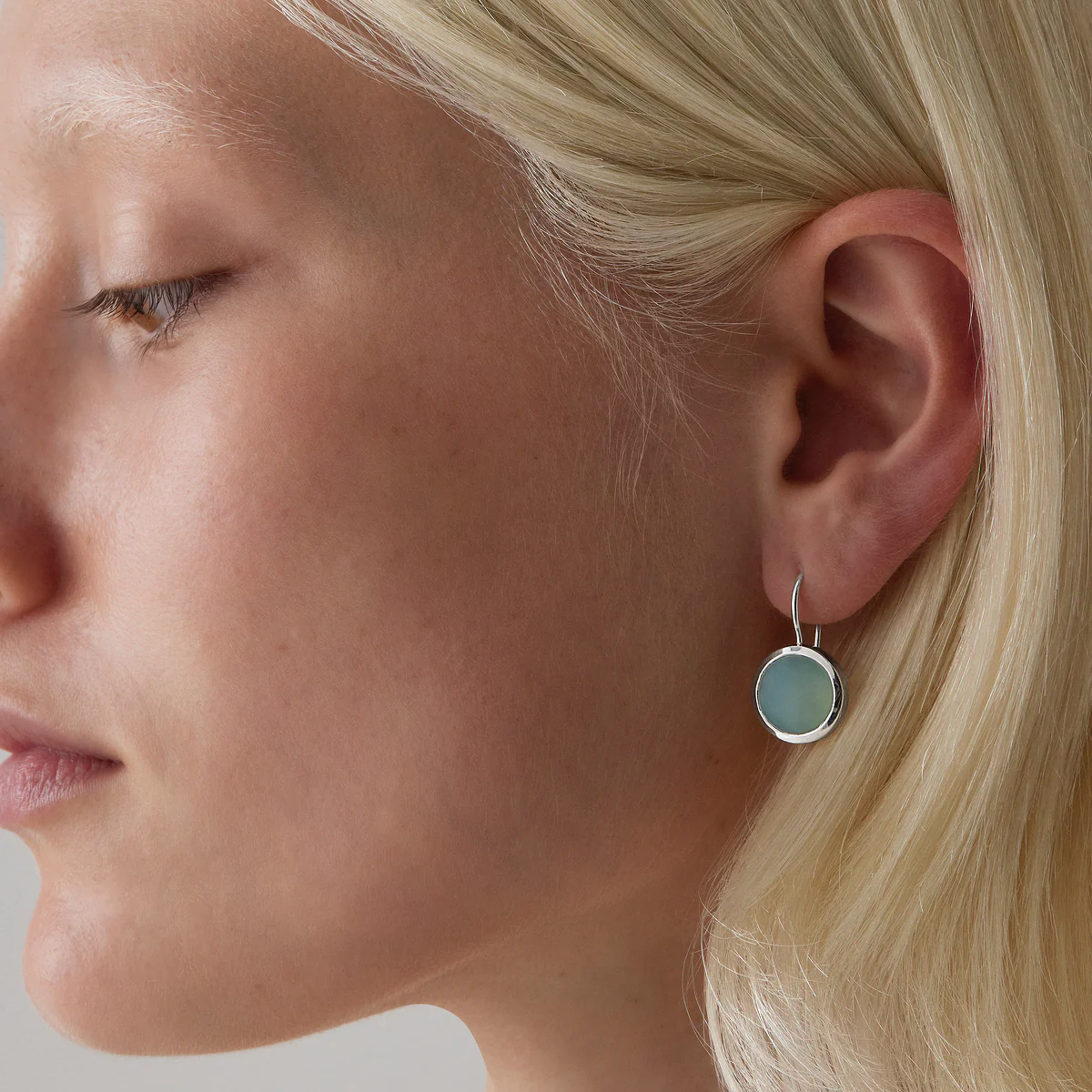 NAJO CHROMA AQUA CHALCEDONY EARRINGS