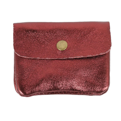 MAISON FANLI COIN PURSE METALLIC BORDEAUX [CLR:METALLIC BORDEAUX]