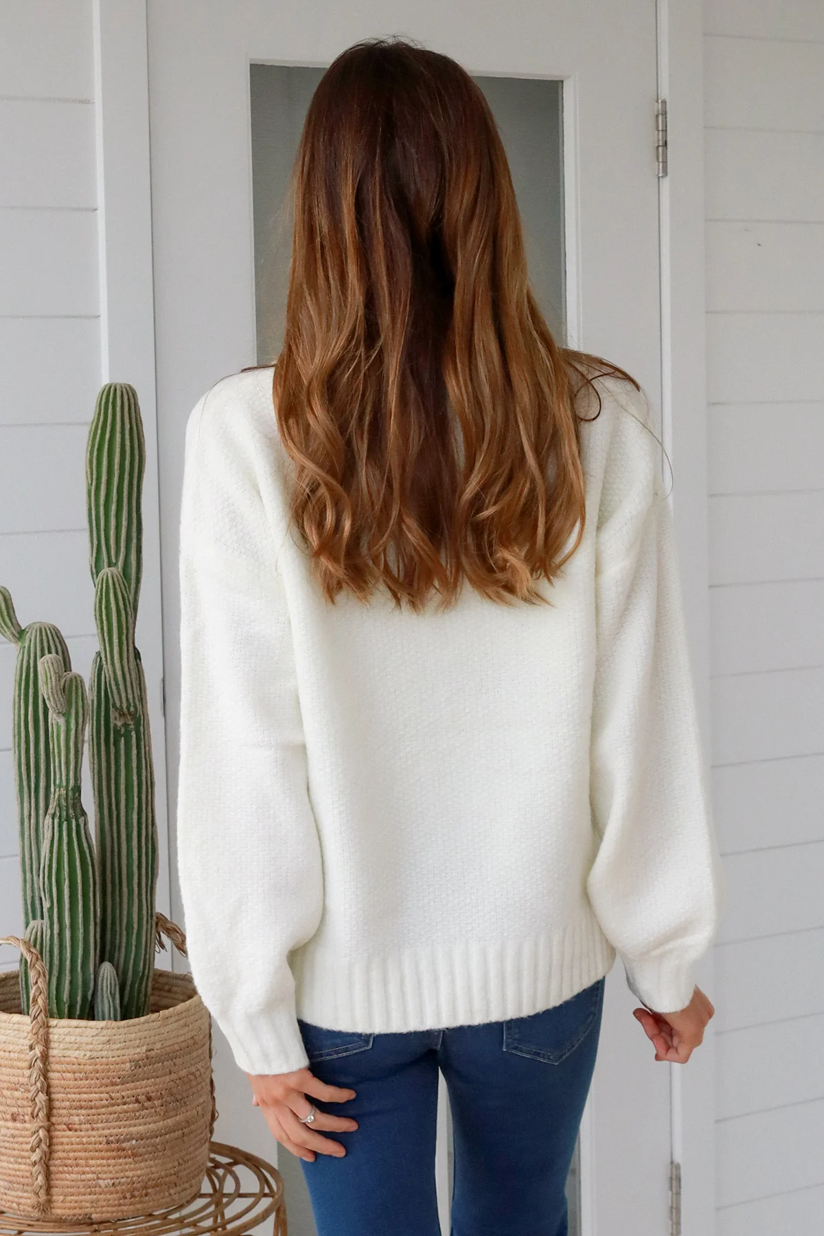 CHARLOTTE THE LABEL WHITE FREE SIZE JUMPER SOMEWHERE