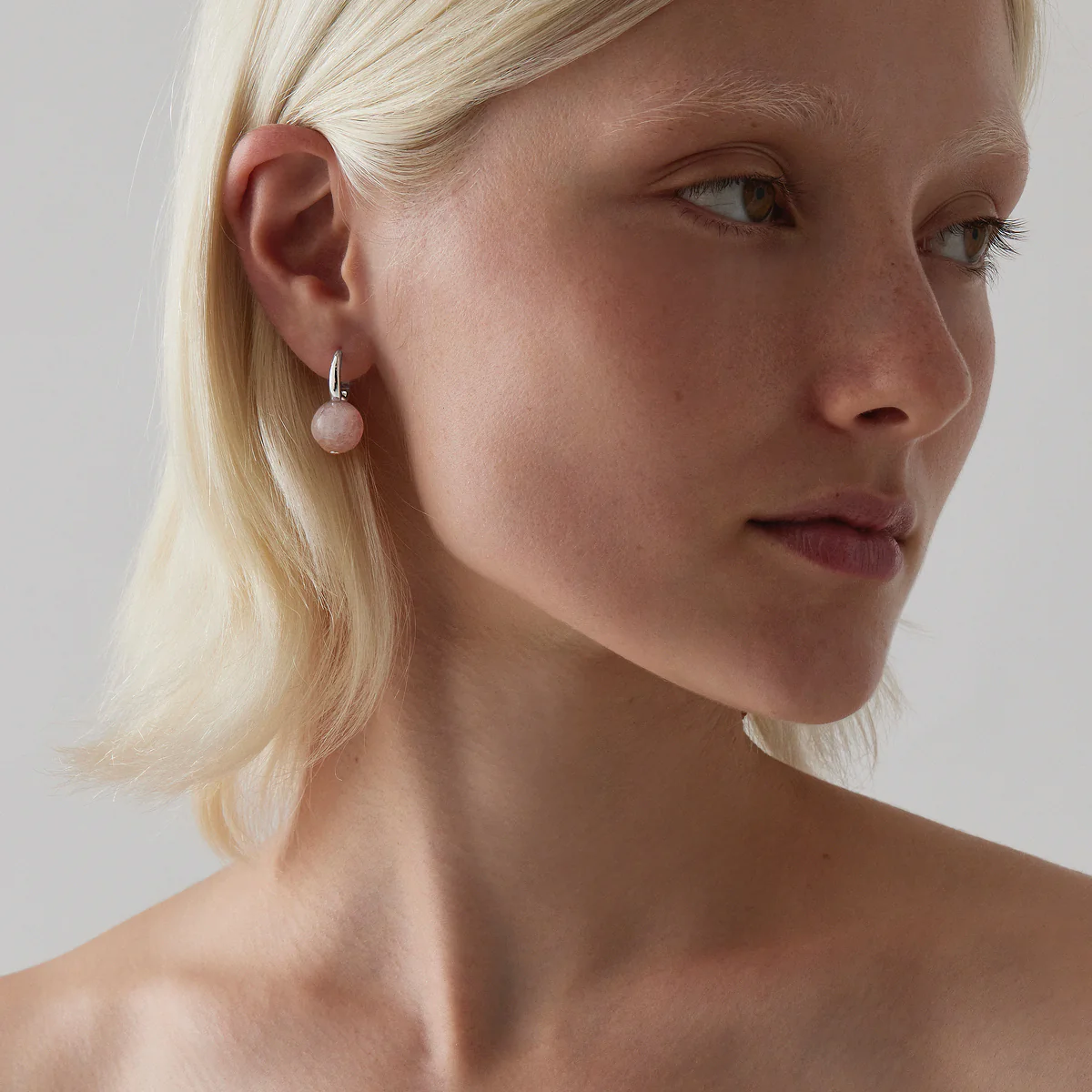 NAJO CAPELLA ROSE QUARTZ EARRINGS