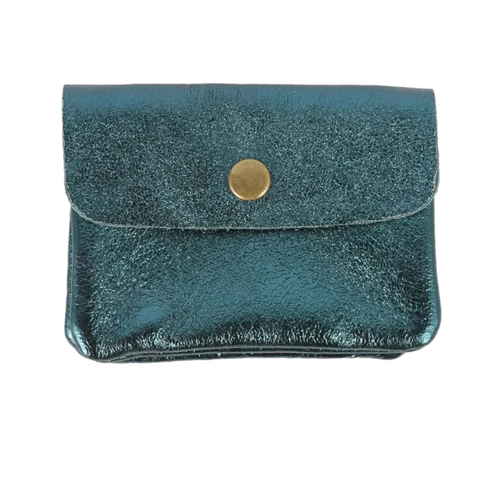 MAISON FANLI COIN PURSE METALLIC EMERALD [CLR:METALLIC EMERALD]