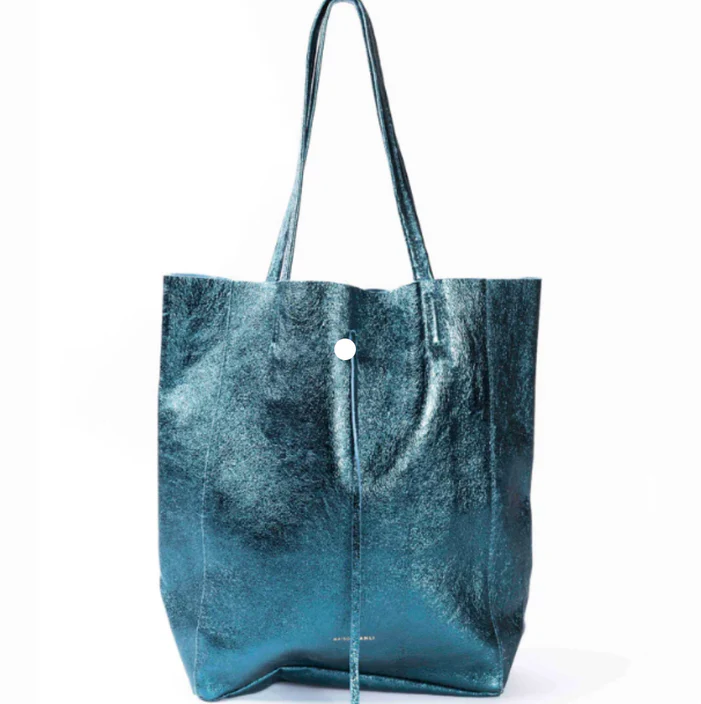 MAISON FANLI LARGE TOTE METALLIC EMERALD