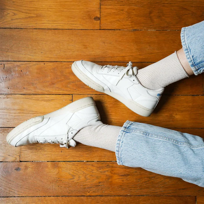 KLUE GLITTER LUREX WHITE SOCKS