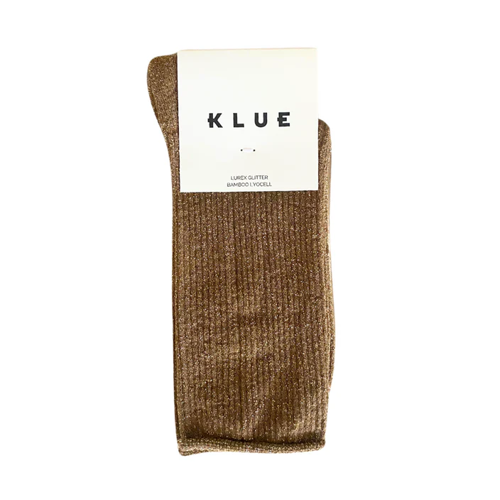 KLUE GLITTER LUREX CAMEL SOCKS