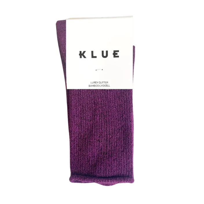 KLUE GLITTER LUREX PURPLE SOCKS