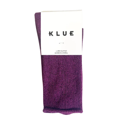 KLUE GLITTER LUREX PURPLE SOCKS