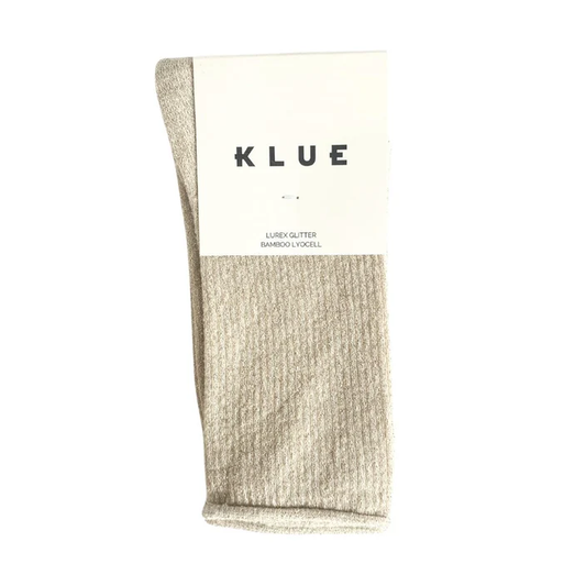 KLUE GLITTER LUREX BEIGE SOCKS