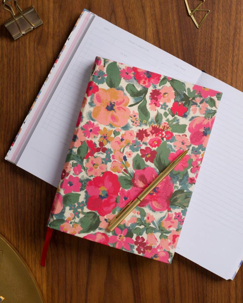 CATH KIDSTON A5 SOFT CLOTH COVER DAILY PLANNER PAINTERLY FLORAL