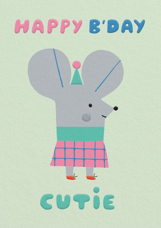 OHH DEER CARD HAPPY BIRTHDAY CUTIE