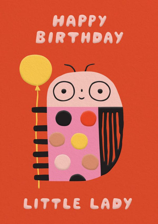 OHH DEER CARD HAPPY BIRTHDAY LITTLE LADY