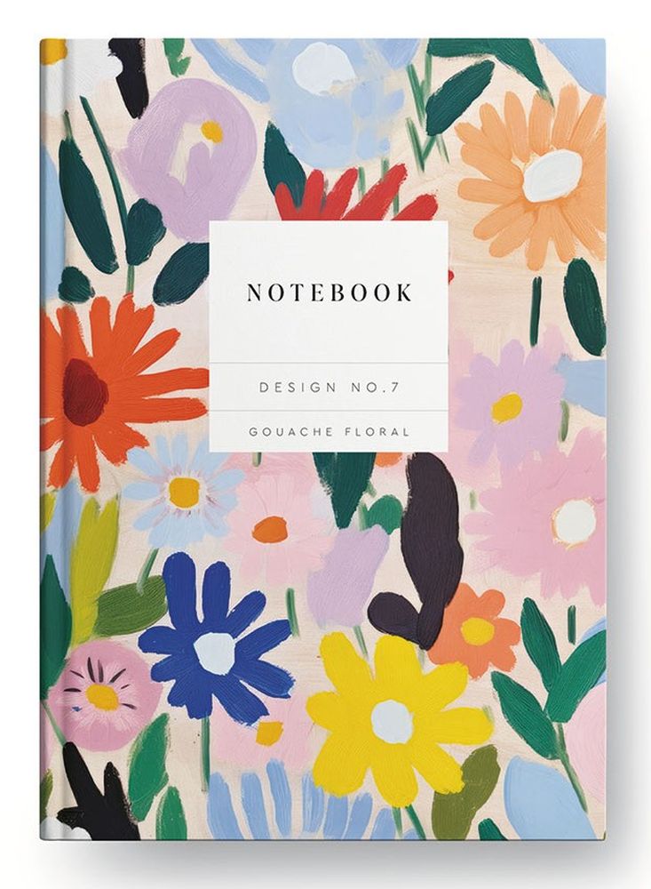 KALEIDO A5 HARDBACK NOTEBOOK GOUACHE FLORAL