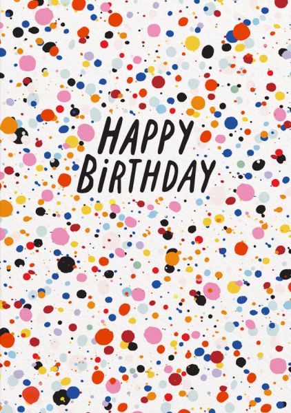 OHH DEER CARD SPLATTER HAPPY BIRTHDAY