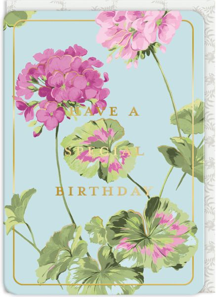 LAURA ASHLEY CARD GERANIUM