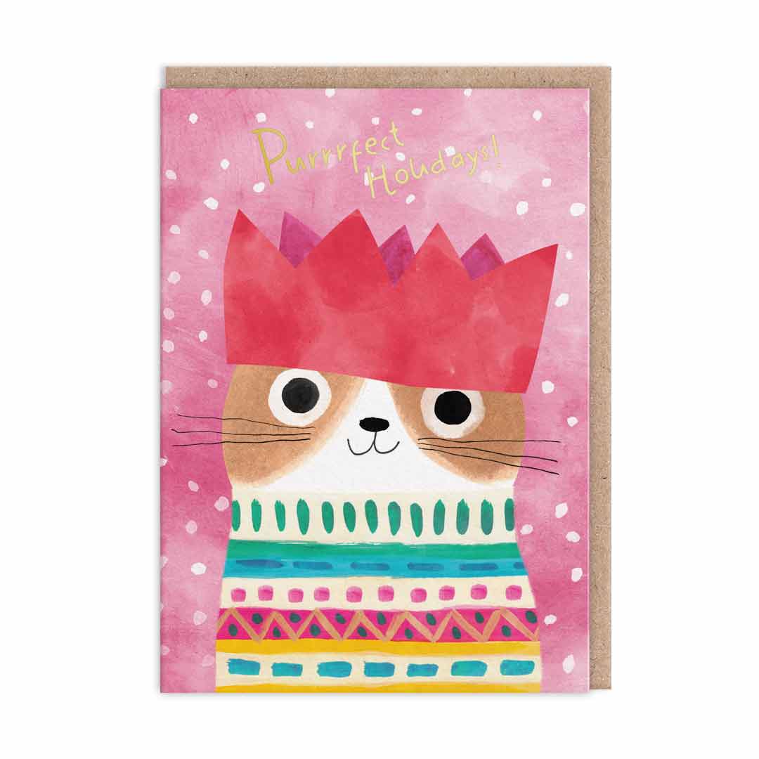 OHH DEER CARD CROWN CAT