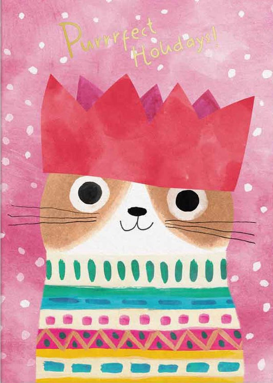 OHH DEER CARD CROWN CAT