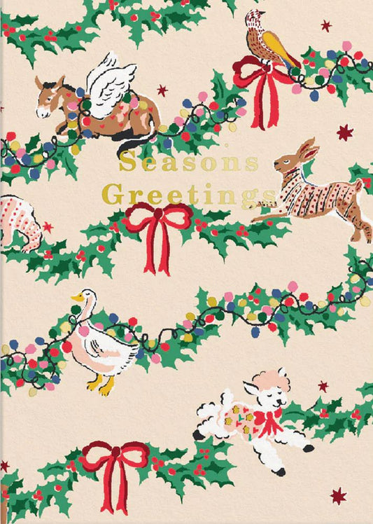 CATH KIDSTON CARD FESTIVE ANIMALS