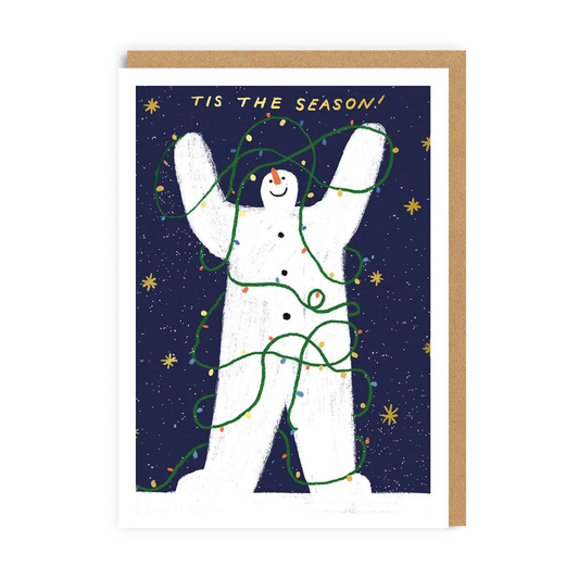 OHH DEER CARD TIS THE SEASON SNOWMAN
