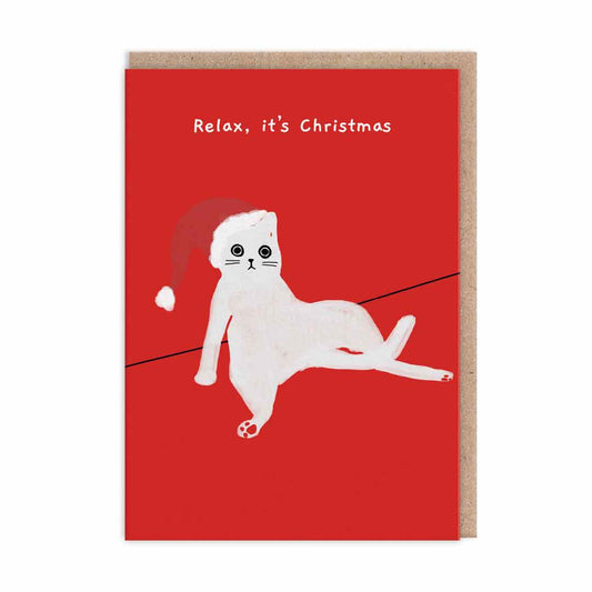 OHH DEER CARD RELAX IT'S CHRISTMAS