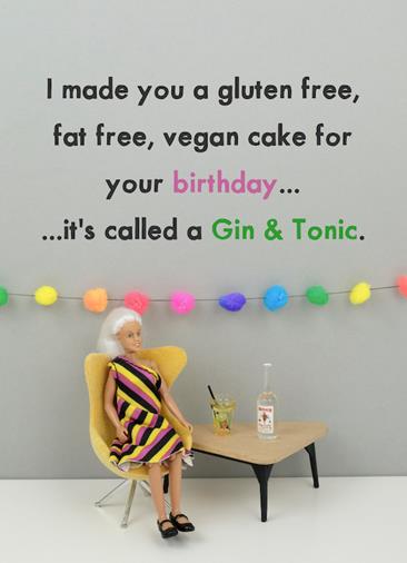 BOLD & BRIGHT CARD G&T CAKE