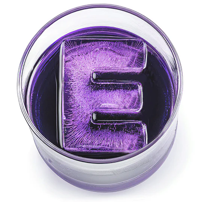 DRINKS PLINKS LETTER E SILICONE TRAY