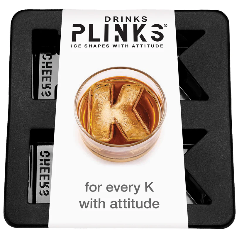 DRINKS PLINKS LETTER K SILICONE TRAY