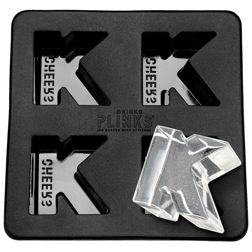 DRINKS PLINKS LETTER K SILICONE TRAY