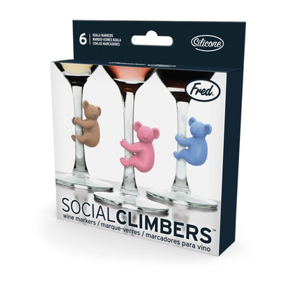 FRED SOCIAL CLIMBERS KOALA WINE MARKERS