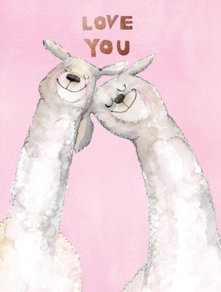 E FRANCES CARD LLAMA LOVE