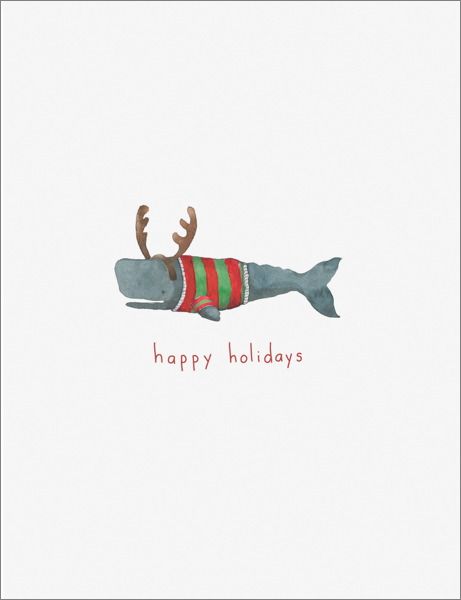 E FRANCES CARD CHRISTMAS WHALE
