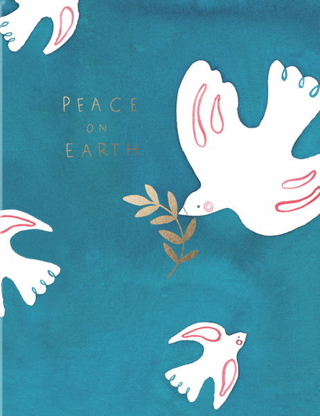 E FRANCES CARD PEACE DOVES