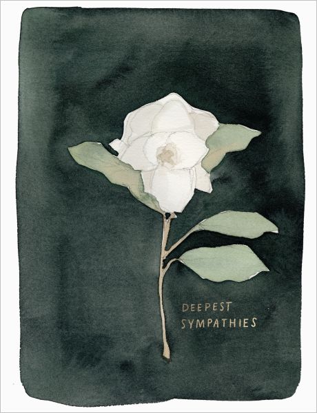 E FRANCS CARD WHITE FLOWERS
