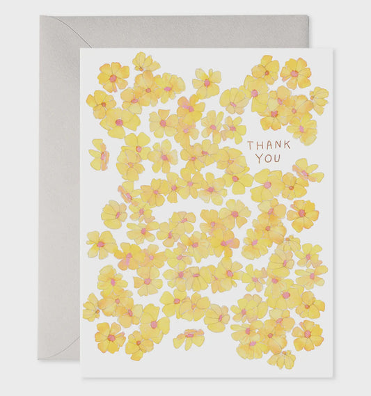 E FRANCES CARD YELLOW FLOWERS THANKYOU