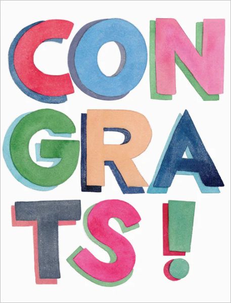E FRANCES CARD COLOURFUL CONGRATS