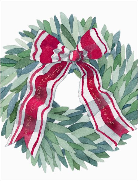 E FRANCES CARD LAUREL WREATH