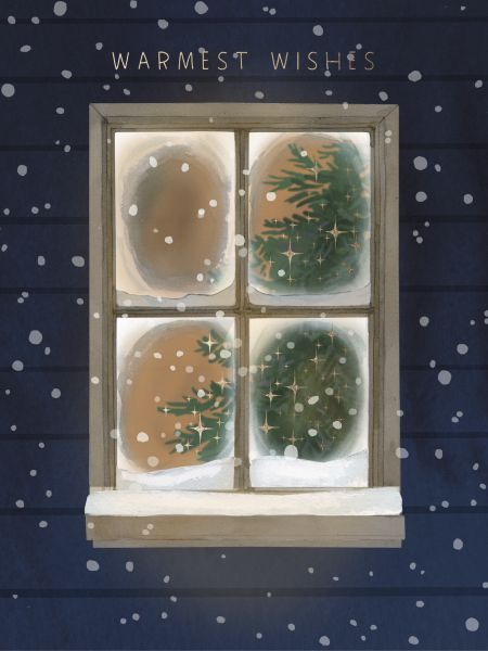 E FRANCES CARD FROSTY WINDOW