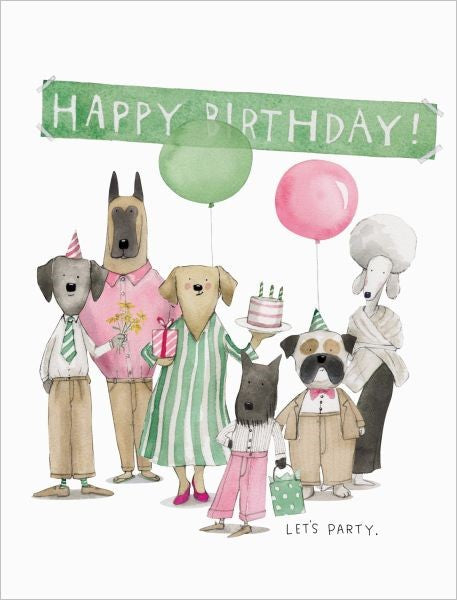 E FRANCES CARD DOG PARTY BIRTHDAY