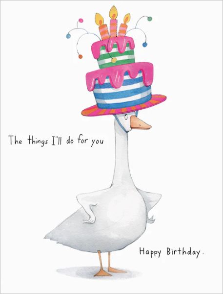 E FRANCES CARD GOOSE CAKE HAT BIRTHDAY