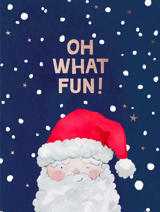 E FRANCES CARD OH WHAT FUN SANTA