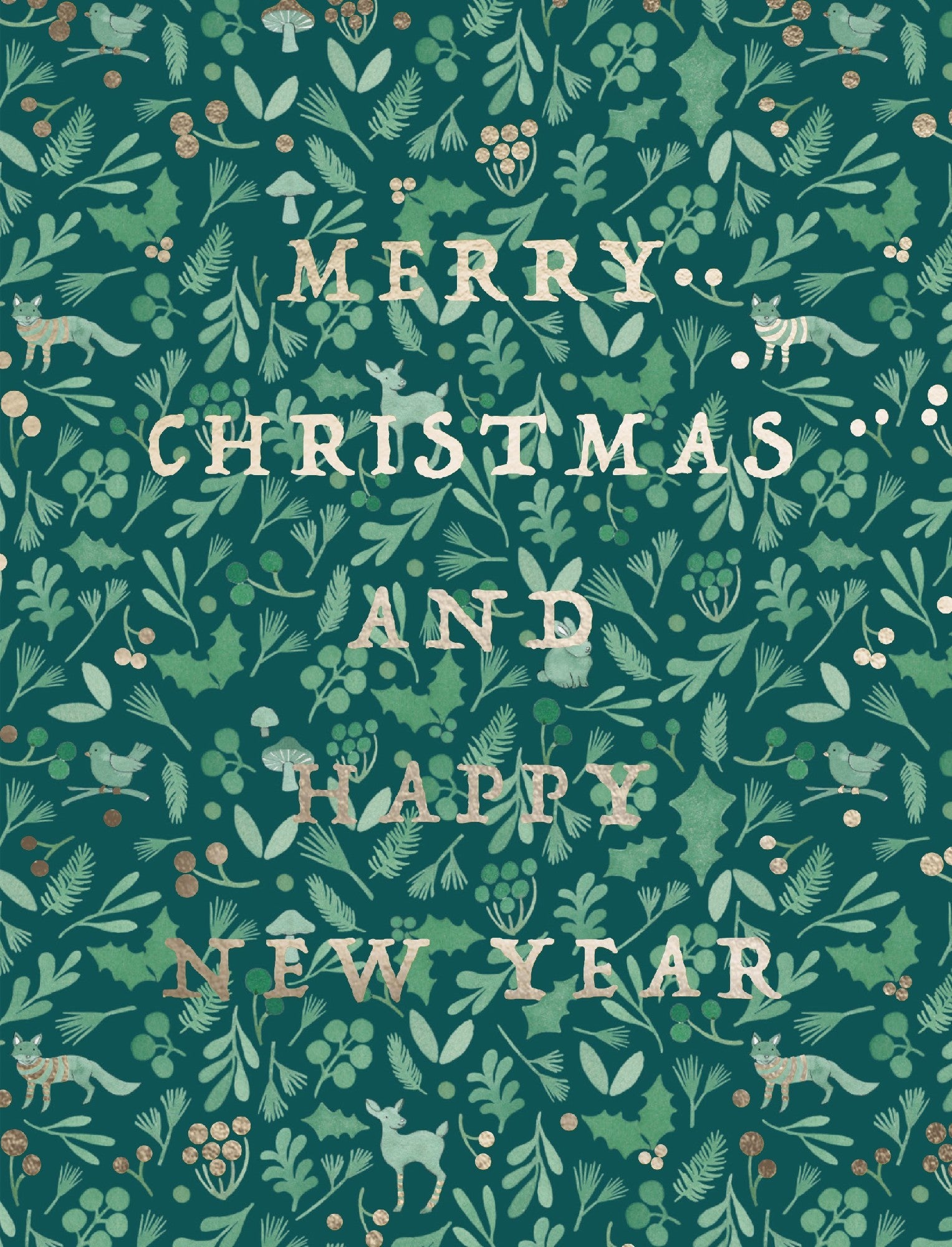 E FRANCES CARD WINTER FOREST CHRISTMAS