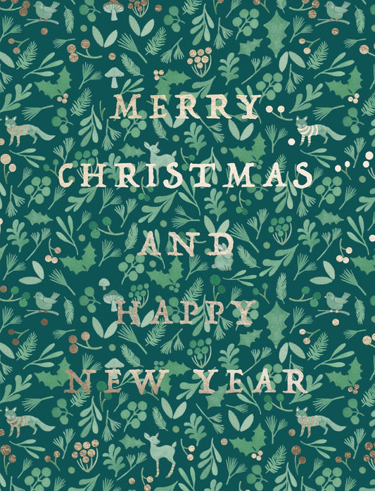 E FRANCES CARD WINTER FOREST CHRISTMAS