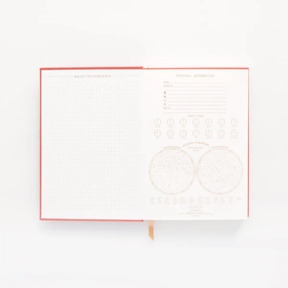 DESIGNWORKS INK SUEDE CLOTH JOURNAL BRIGHT TERRACOTTA