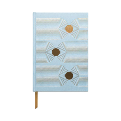 DESIGNWORKS INK SUEDE CLOTH JOURNAL ARCH DOT BLUE