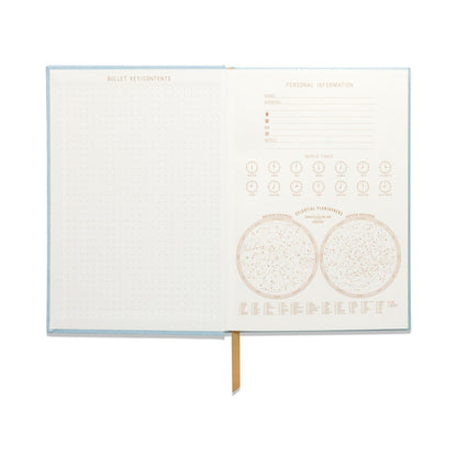 DESIGNWORKS INK SUEDE CLOTH JOURNAL ARCH DOT BLUE
