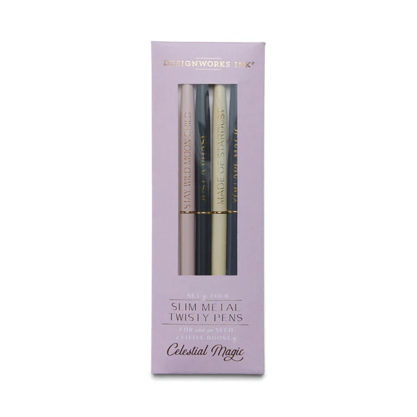 DESIGNWORKS INK TWISTY SLIM PEN SET - CELESTIAL SET 4