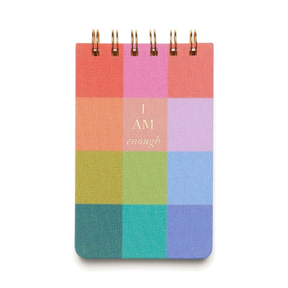 DESIGNWORKS INK TWIN WIRE NOTEPAD RAINBOW CHECK