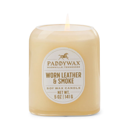 PADDYWAX VISTA CANDLE 142G WORN LEATHER & SMOKE